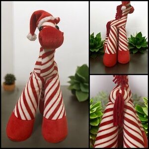 VTG Rare Bestever Funny Feet Peppermint Candy Cane Weighted Christmas 14”Pony